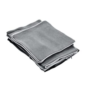 Slip Cover Only - Noosa Hamptons 2 Seat Sofa Grey W/White Piping, W 170cm D 91cm H 80cm (RRP $799)