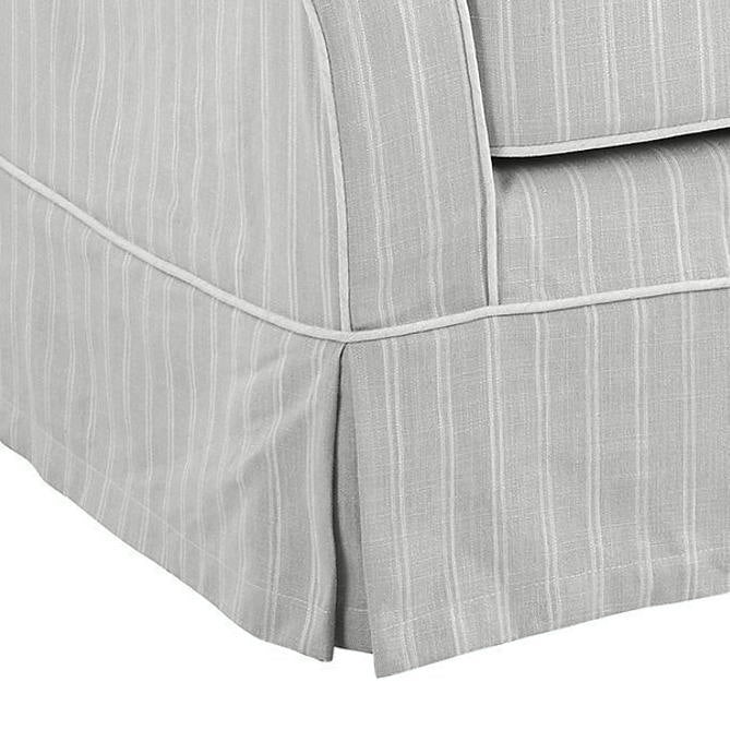 Slip Cover Only - Avalon Hamptons 3 Seat Sofa Cloud Stripe, W 226cm D 96cm H 81cm (RRP $999) - Image 3
