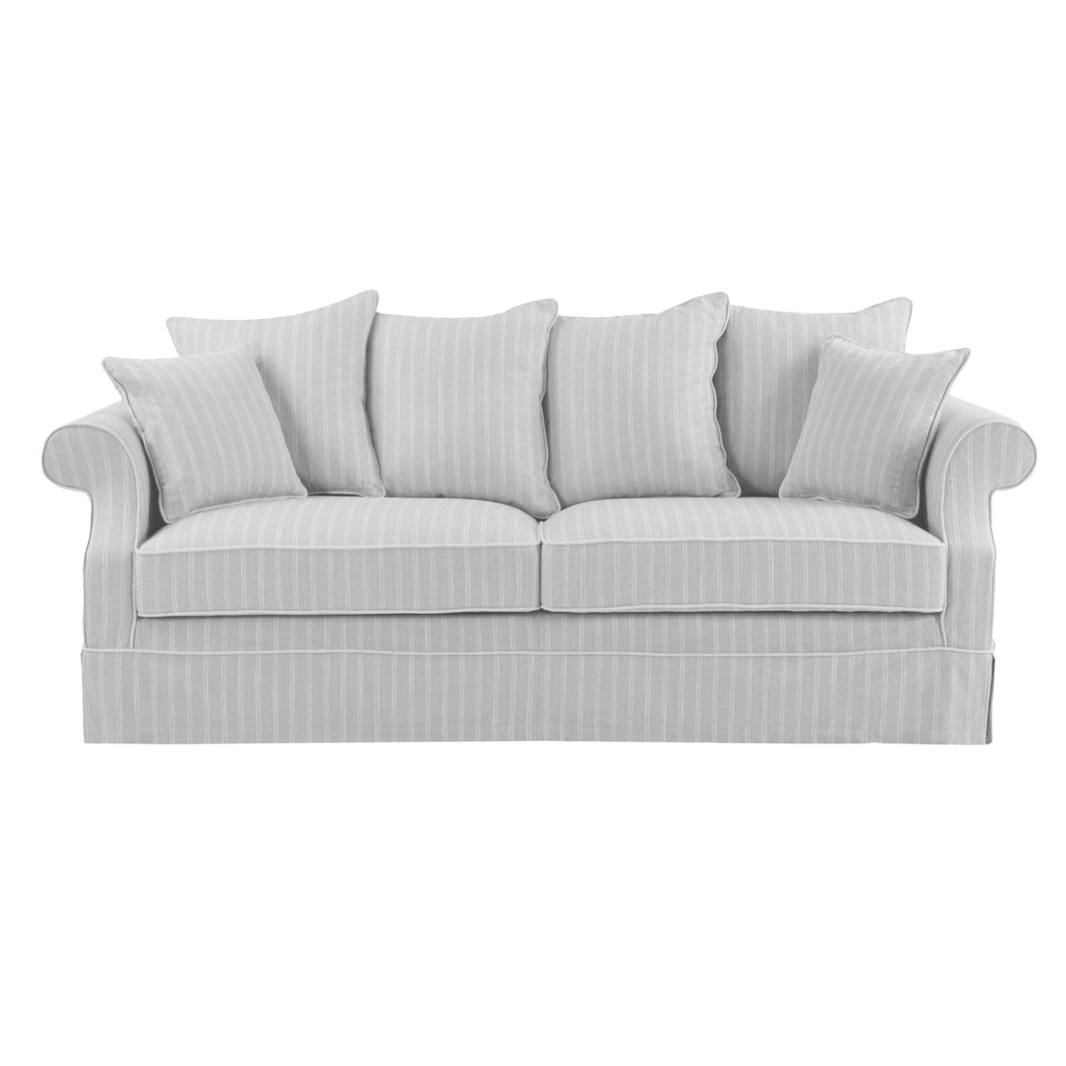 Slip Cover Only - Avalon Hamptons 3 Seat Sofa Cloud Stripe, W 226cm D 96cm H 81cm (RRP $999) - Image 7