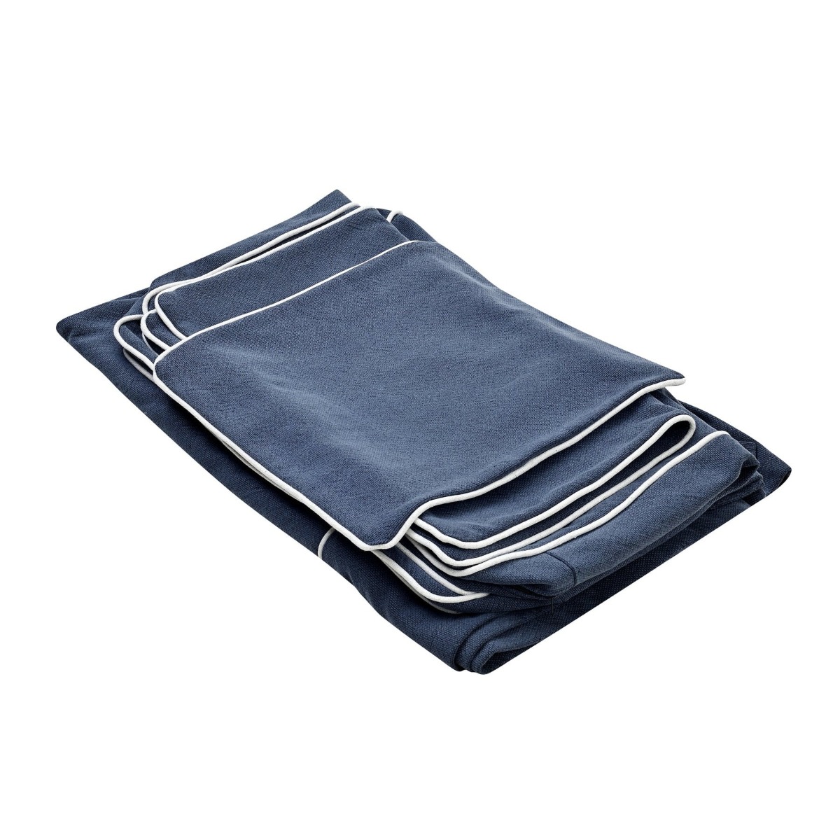 Slip Cover Only - Noosa Hamptons Armchair Navy W/White Piping, W 90cm D 91cm H 80cm (RRP $724)