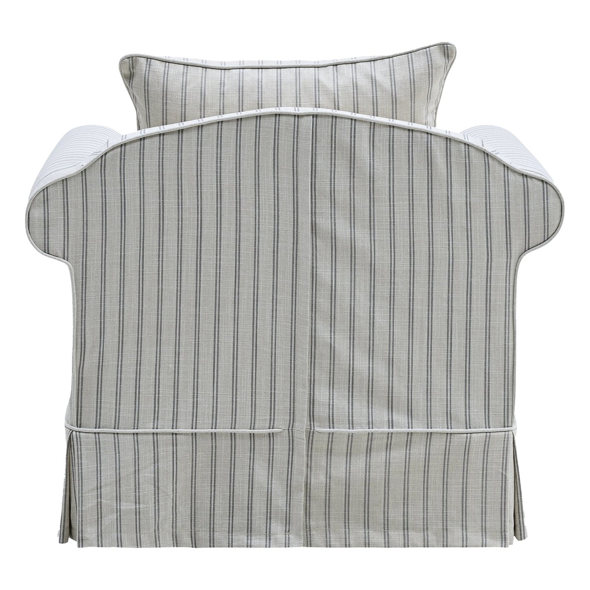 Slip Cover Only - Avalon Hamptons Armchair Stone Stripe, W 109cm D 96cm H 81cm (RRP $699) - Image 9