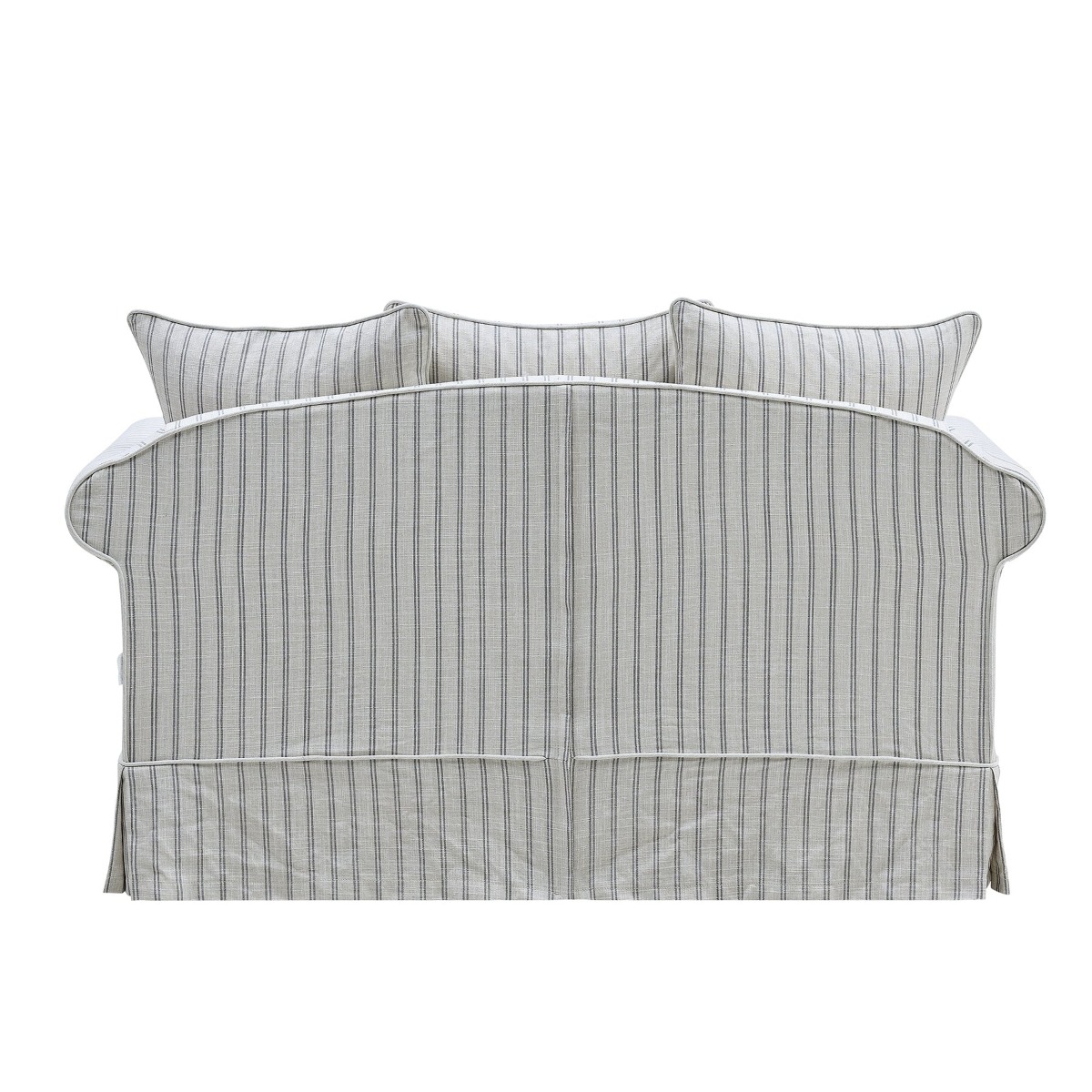 Slip Cover Only - Avalon Hamptons 2 Seat Sofa Stone Stripe, D 174cm W 96cm H 81cm (RRP $799) - Image 8