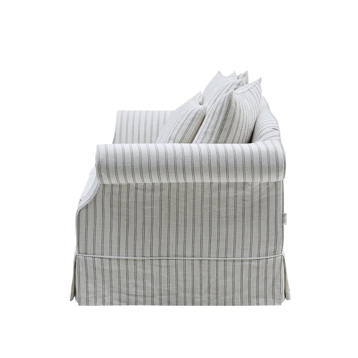 Slip Cover Only - Avalon Hamptons 2 Seat Sofa Stone Stripe, D 174cm W 96cm H 81cm (RRP $799) - Image 9