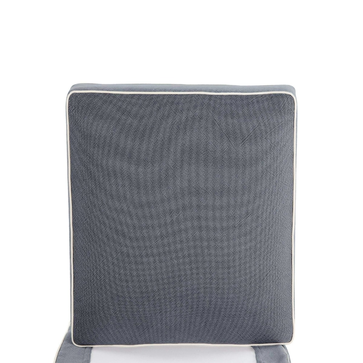 Slip Cover Only - Noosa Hamptons Ottoman Grey W/White Piping, W 83cm D 83cm H 45cm (RRP $299) - Image 7
