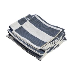 Slip Cover Only - Noosa Hamptons Armchair Denim/Cream Stripe, W 90cm D 91cm H 80cm (RRP $724)