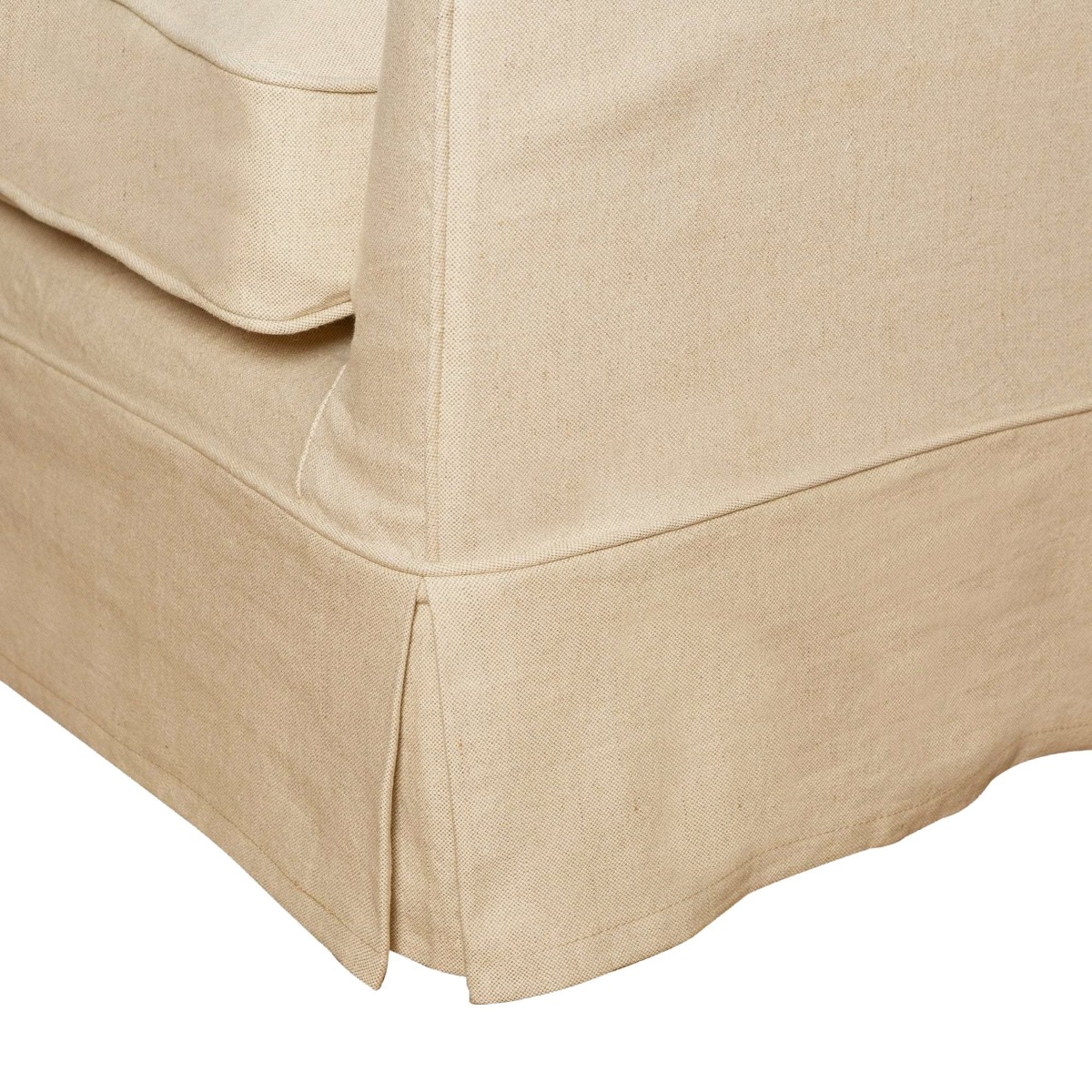 Slip Cover Only - Noosa Hamptons Ottoman Beige, W 83cm D 83cm H 45cm (RRP $299) - Image 2