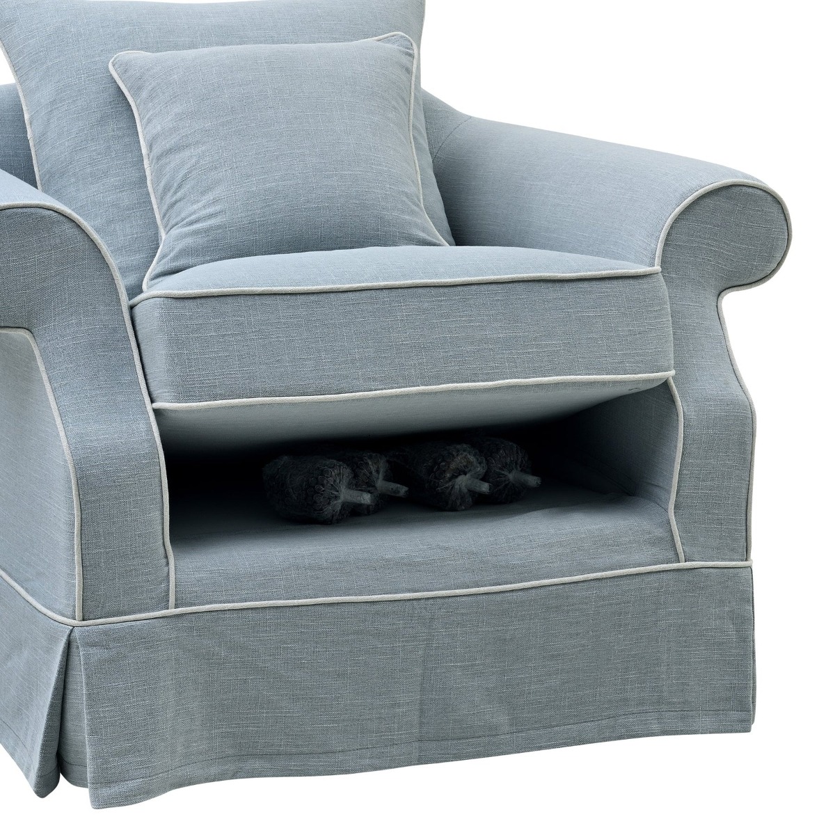 Slip Cover Only - Avalon Hamptons Armchair Beach, W 109cm D 96cm H 81cm (RRP $699) - Image 4