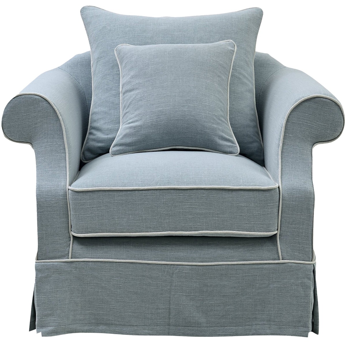 Slip Cover Only - Avalon Hamptons Armchair Beach, W 109cm D 96cm H 81cm (RRP $699) - Image 11