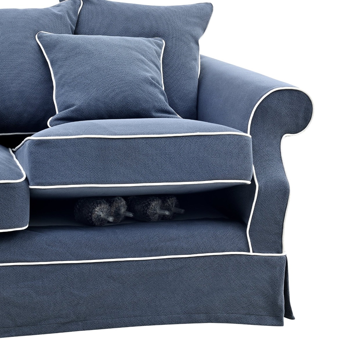 Slip Cover Only - Avalon Hamptons 2 Seat Sofa Navy, W 174cm D 96cm H 81cm (RRP $799) - Image 3