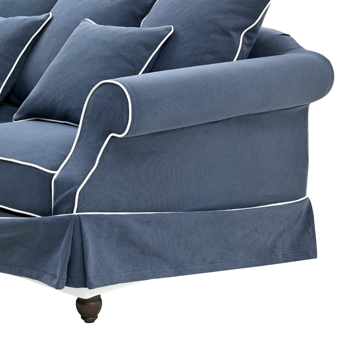 Slip Cover Only - Avalon Hamptons 2 Seat Sofa Navy, W 174cm D 96cm H 81cm (RRP $799) - Image 5