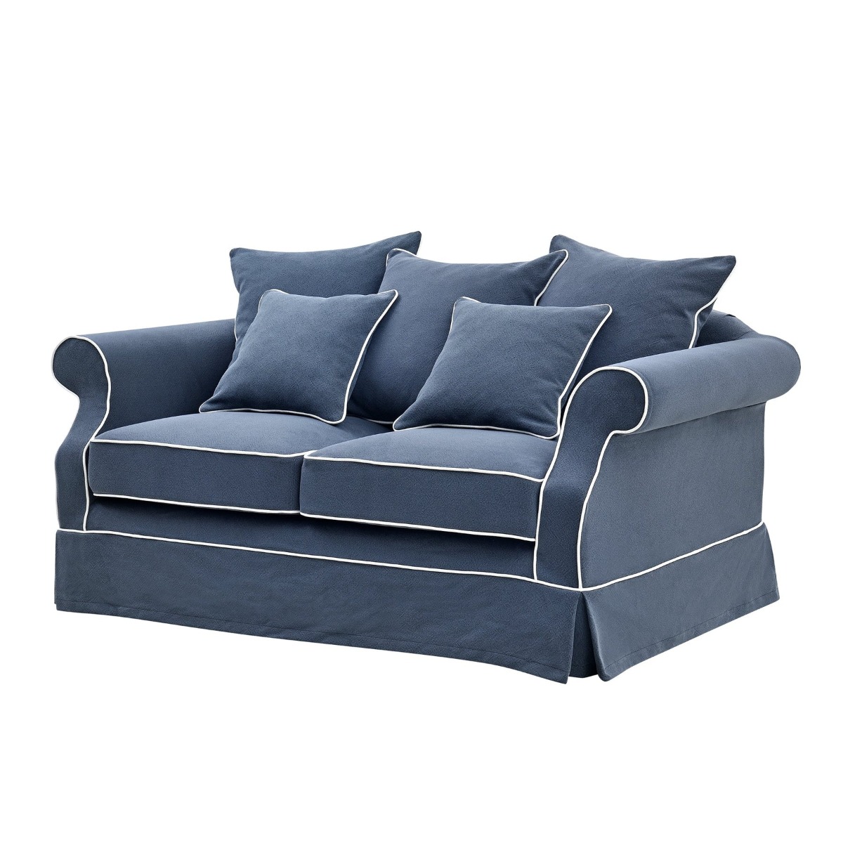 Slip Cover Only - Avalon Hamptons 2 Seat Sofa Navy, W 174cm D 96cm H 81cm (RRP $799) - Image 10