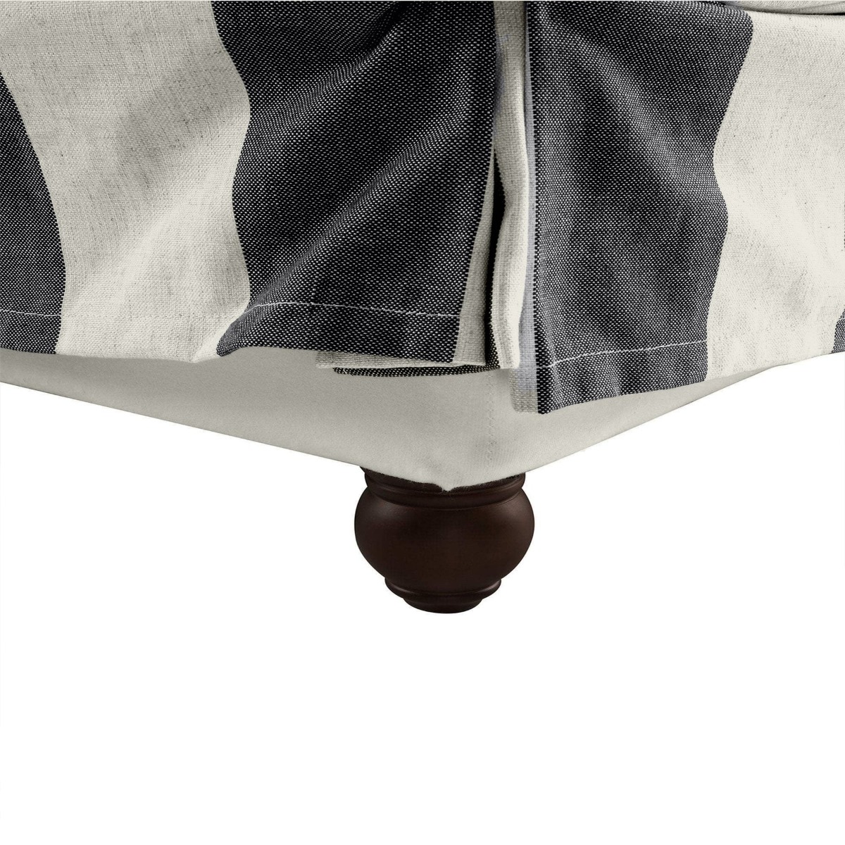 Slip Cover Only - Noosa Hamptons Armchair Grey/Cream Stripe, W 90cm D 91cm H 80cm (RRP $724) - Image 3