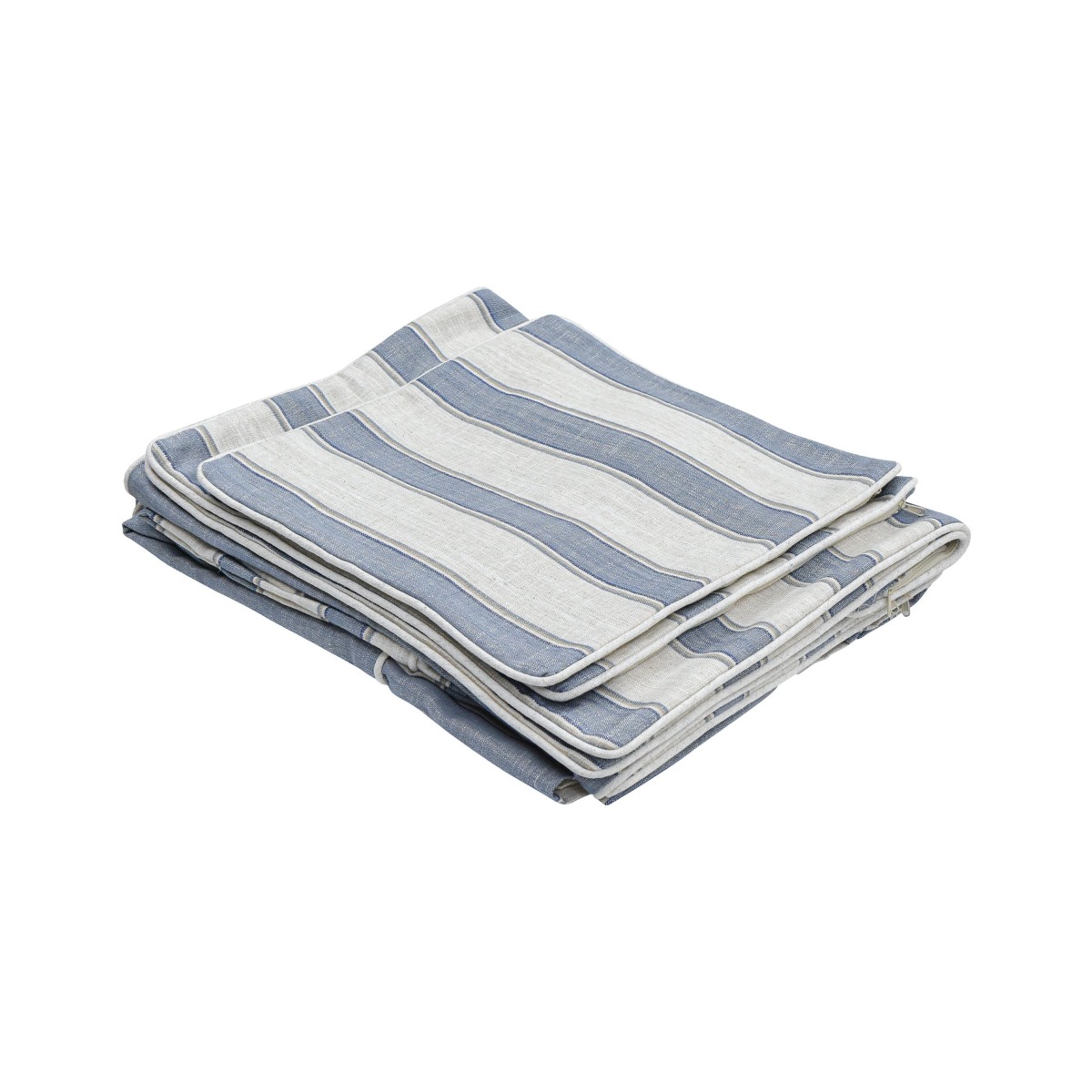 Slip Cover Only - Noosa Hamptons 2.5 Seat Sofa Blue Sky Stripe, W 63cm D 14cm H 43cm (RRP $849)