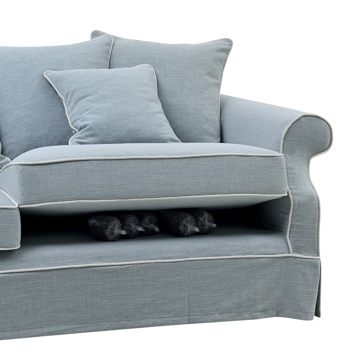 Slip Cover Only - Avalon Hamptons 3 Seat Sofa Beach, L 96cm W 226cm H 81cm (RRP $999) - Image 3