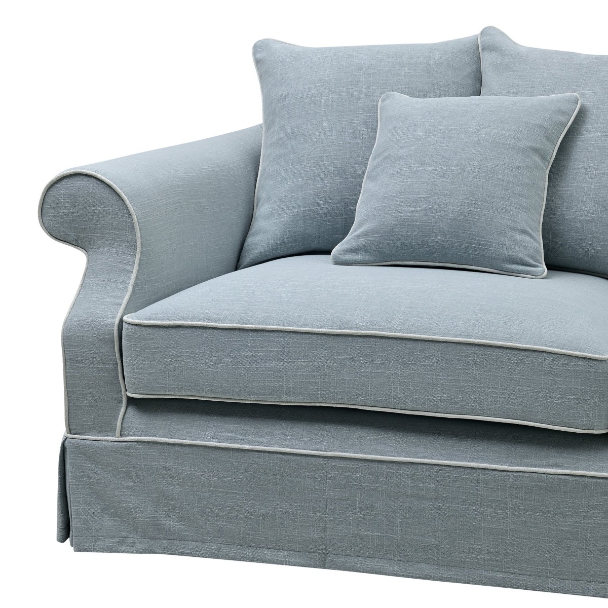Slip Cover Only - Avalon Hamptons 3 Seat Sofa Beach, L 96cm W 226cm H 81cm (RRP $999) - Image 6