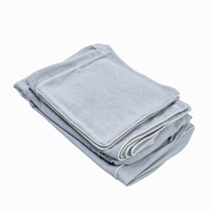 Slip Cover Only - Noosa Hamptons 2.5 Seat Sofa Beach W/White Piping, W 63cm D 14cm H 43cm (RRP $849)