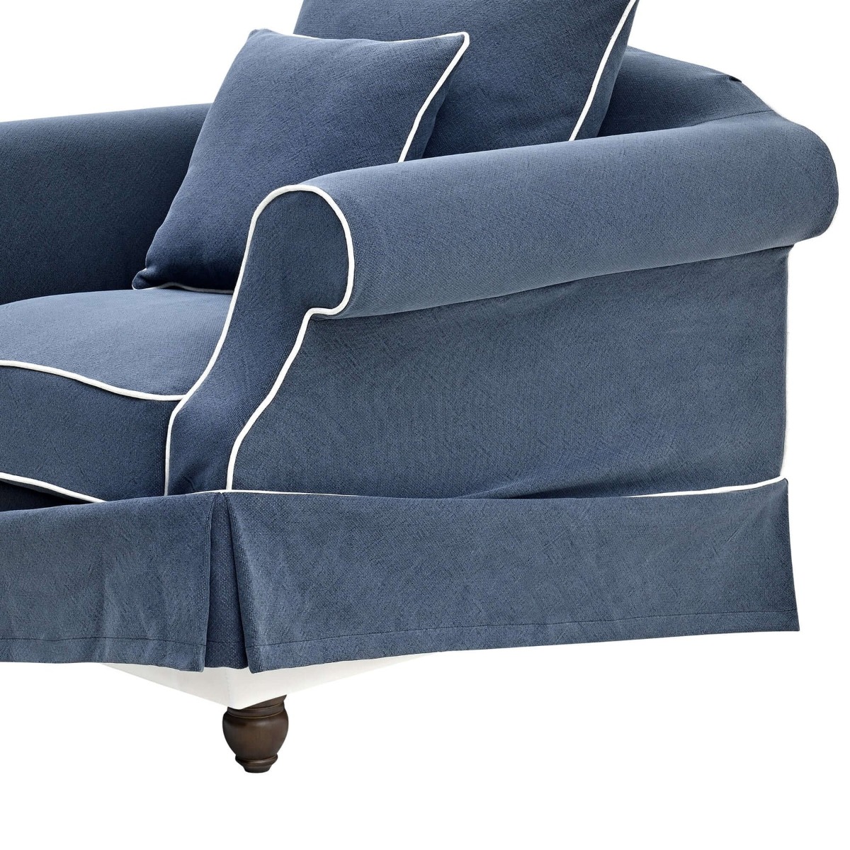 Slip Cover Only - Avalon Hamptons Armchair Navy, W 109cm D 96cm H 81cm (RRP $699) - Image 5