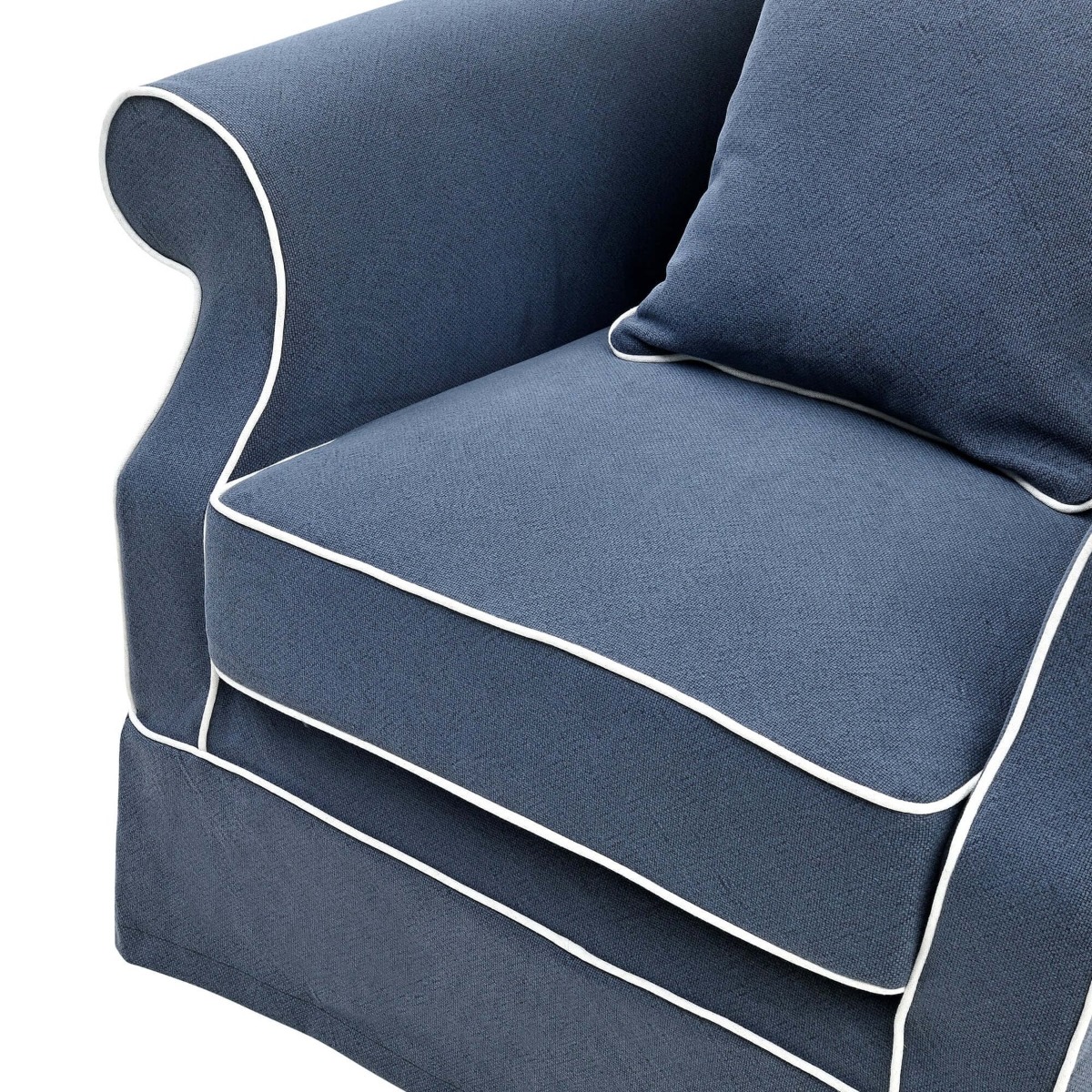 Slip Cover Only - Avalon Hamptons Armchair Navy, W 109cm D 96cm H 81cm (RRP $699) - Image 7