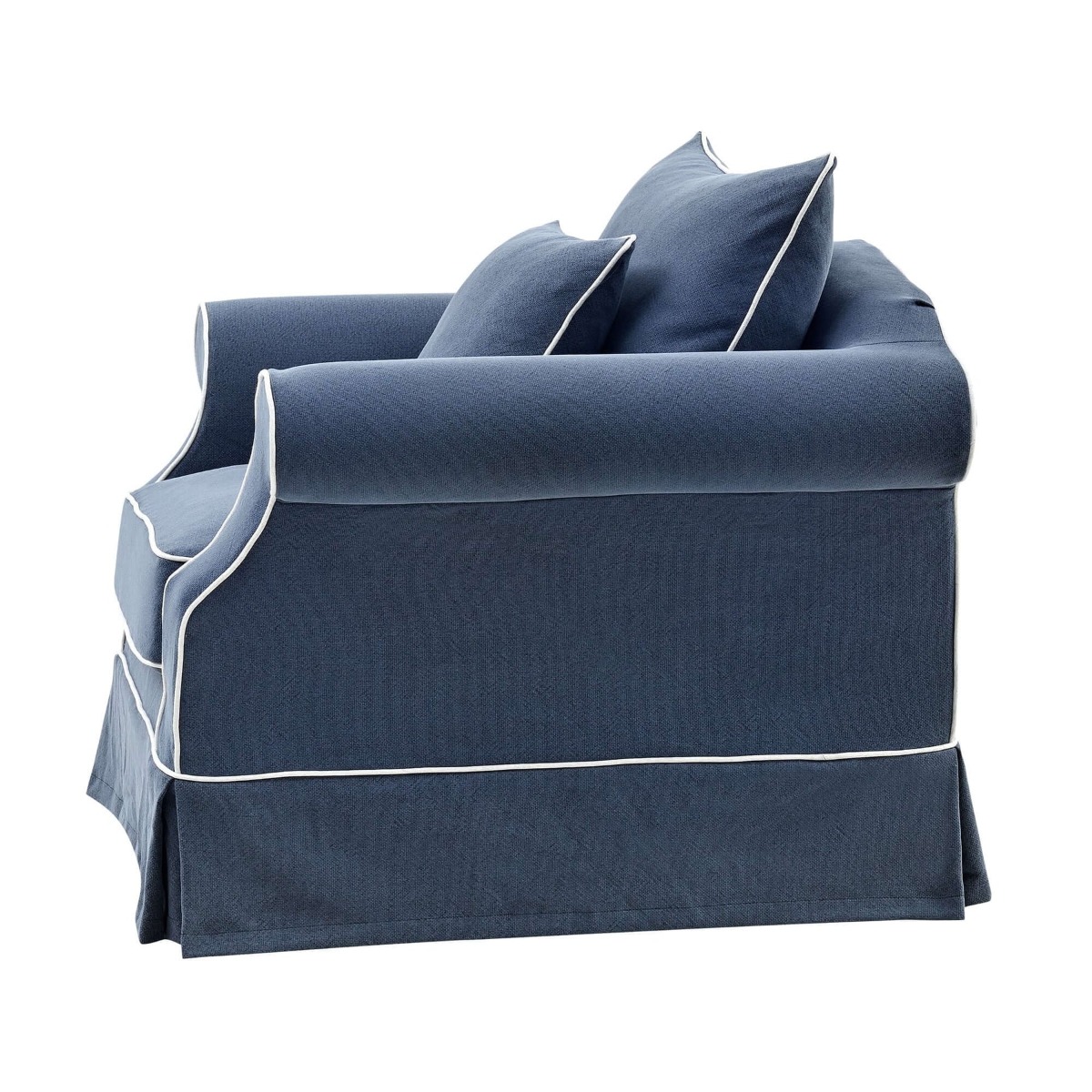 Slip Cover Only - Avalon Hamptons Armchair Navy, W 109cm D 96cm H 81cm (RRP $699) - Image 9