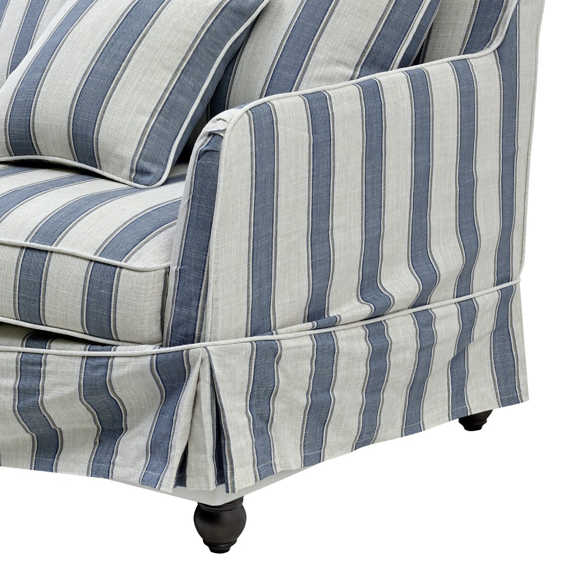 Slip Cover Only - Byron Hamptons 2.5 Seat Sofa Blue Sky, W 190cm D 96cm H 78cm (RRP $899) - Image 3
