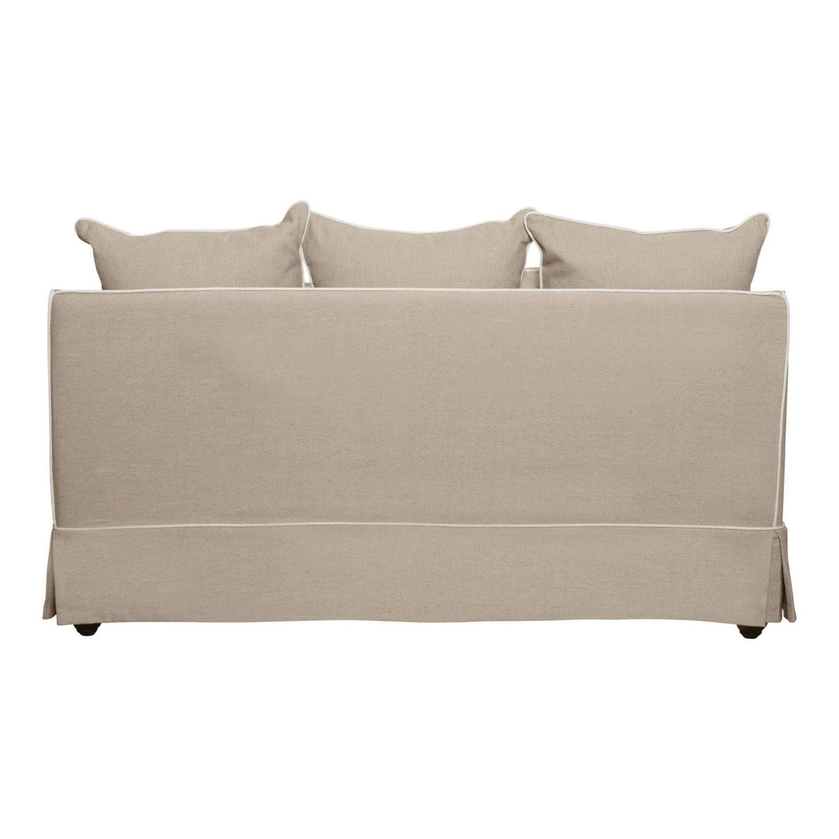 Slip Cover Only - Noosa Hamptons 1.5 Seat Sofa Natural W/White Piping, W 140cm D 91cm H 80cm (RRP $749) - Image 9