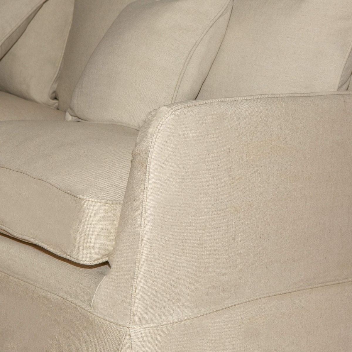 Slip Cover Only - Noosa Hamptons 2 Seat Sofa Bed Beige (RRP $799) - Image 3