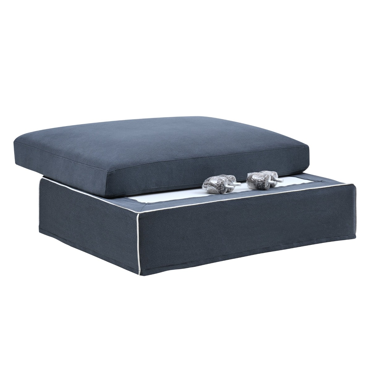 Slip Cover - Marbella Modular Sofa C Navy, W 125 D 90 H 45cm (RRP $499) - Image 4