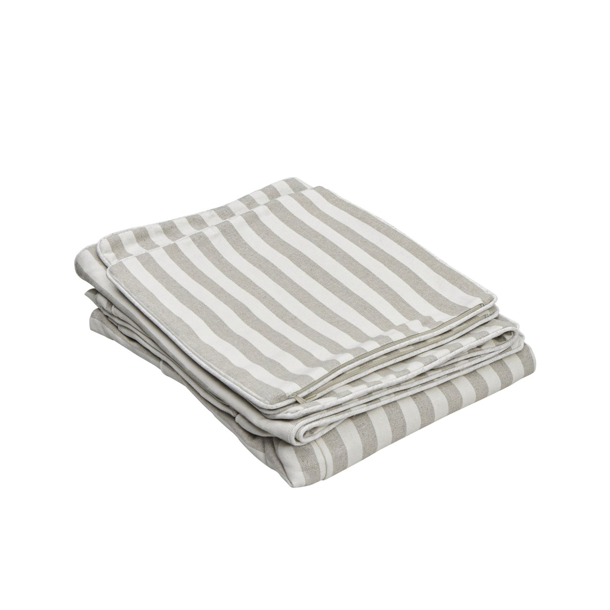 Slip Cover Only - Noosa Hamptons 3 Seat Sofa Natural Stripe, 63cm x 14cm x 43cm (RRP $949)
