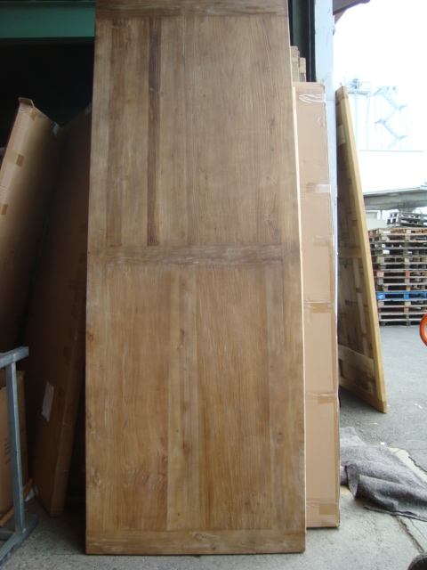 "Madrid" Hamptons Style Timber Dining Table Pedestal Base Recycled Elm, 300cm x 110cm x 76cmH (RRP $3999) - Image 4