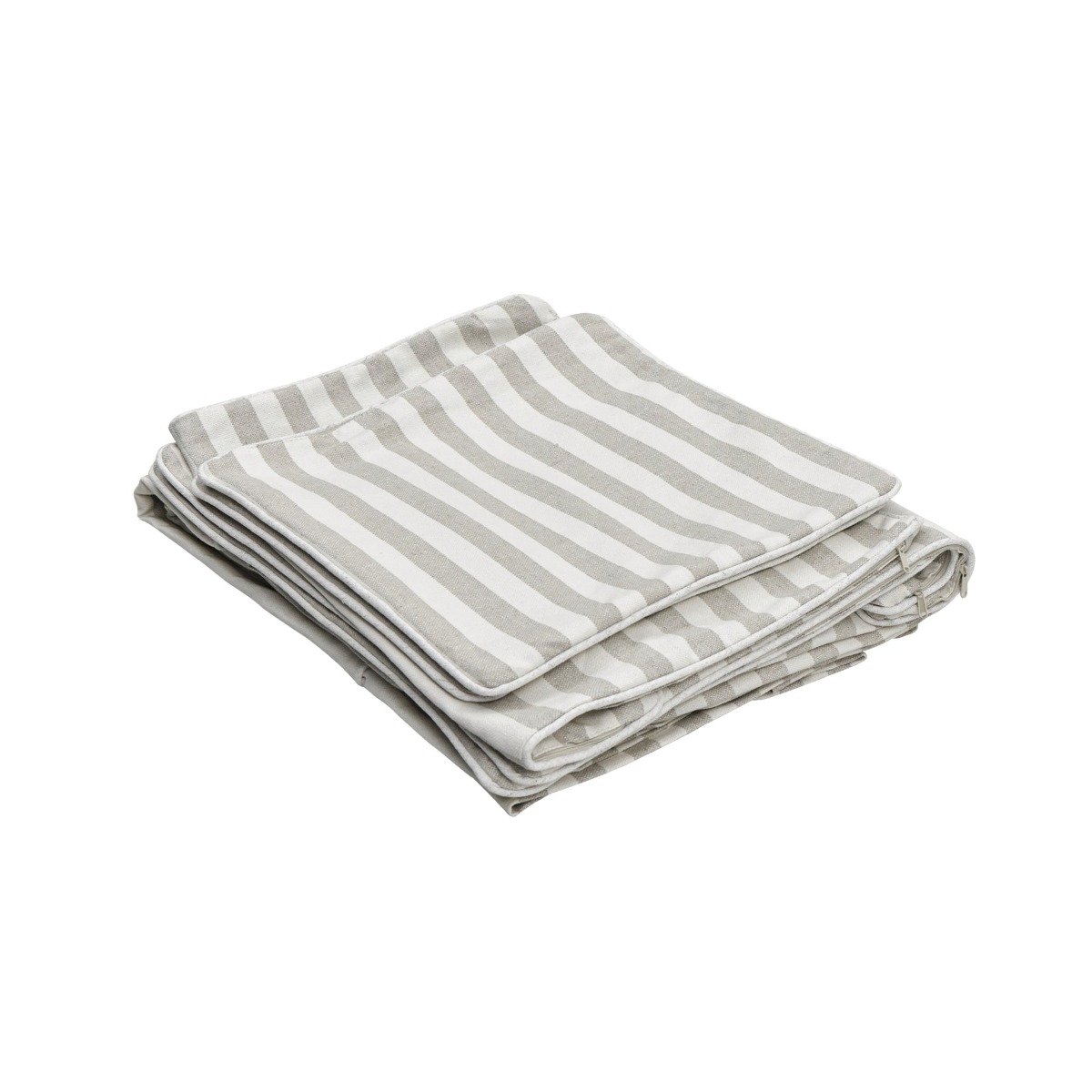Slip Cover Only - Noosa Hamptons 2 Seat Sofa Natural Stripe, 63cm x 12cm x 43cm (RRP $799)