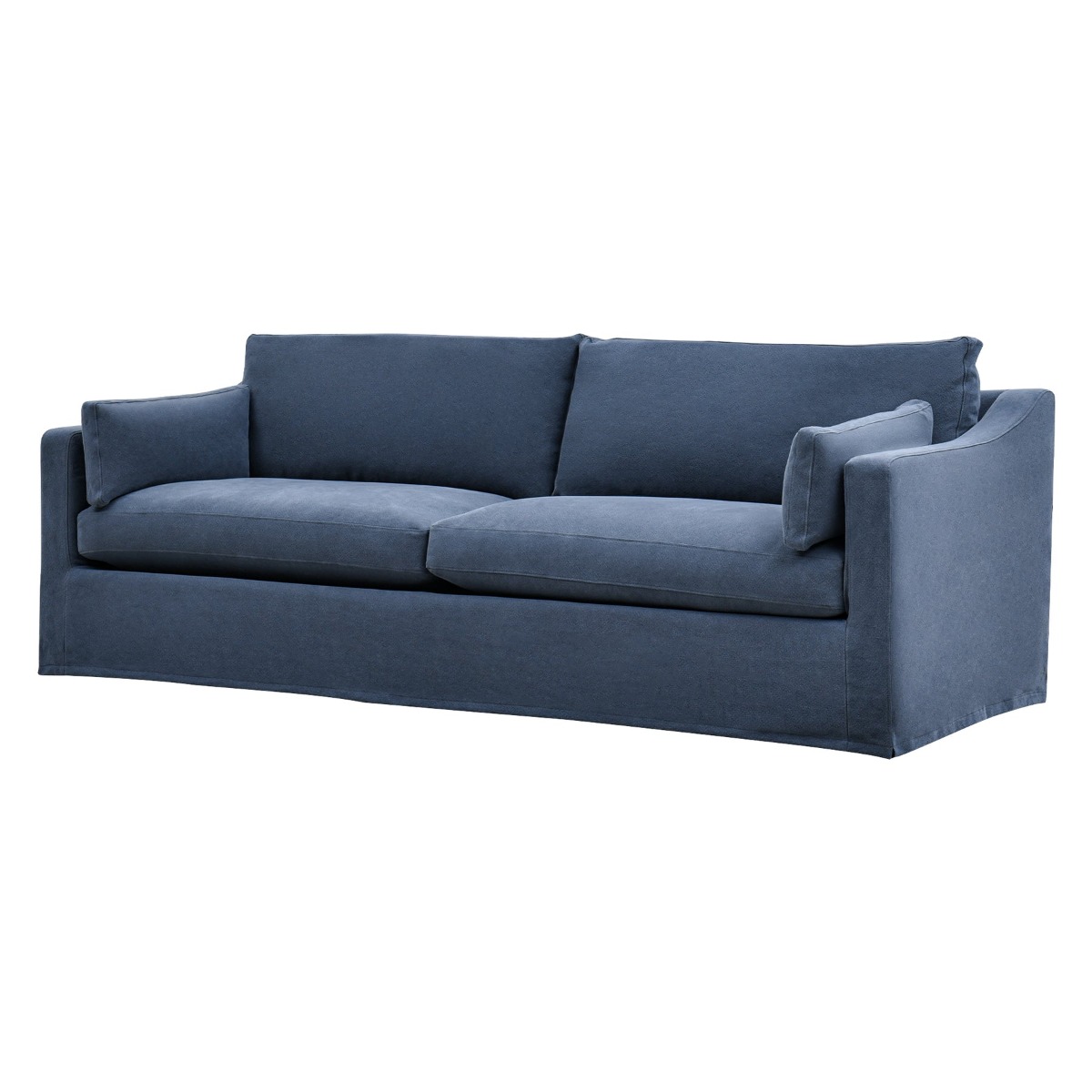 Slip Cover Only - Clovelly Hamptons 4 Seat Sofa Navy, W 65 D 18 H 45cm (RRP $1499) - Image 10