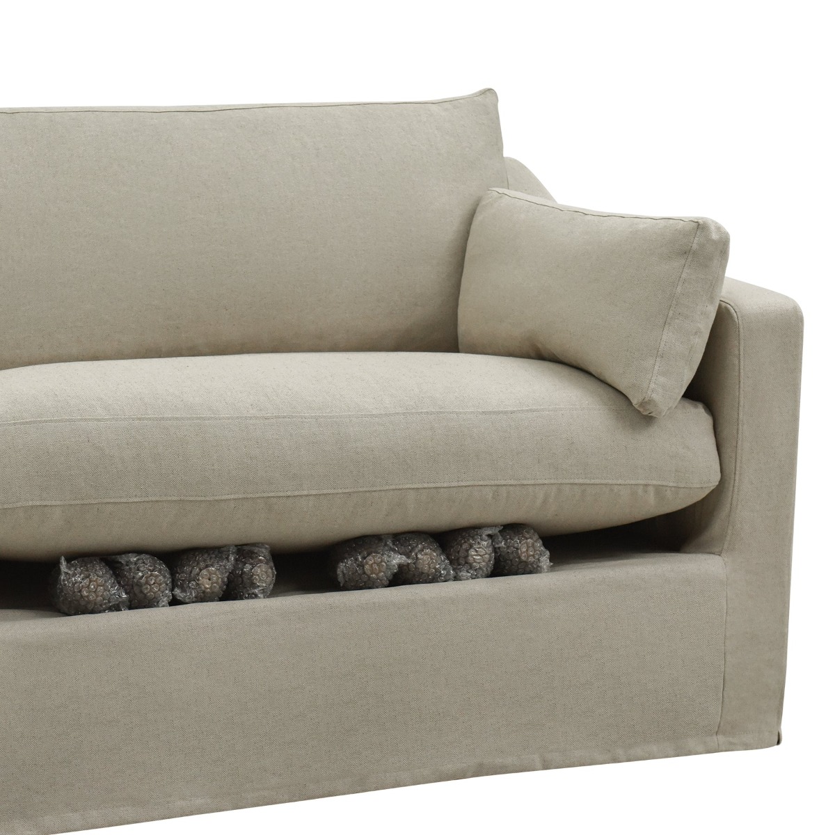 Slip Cover Only - Clovelly Hamptons 4 Seat Sofa Natural, W 65 D 18cm H 45cm (RRP $1499) - Image 3