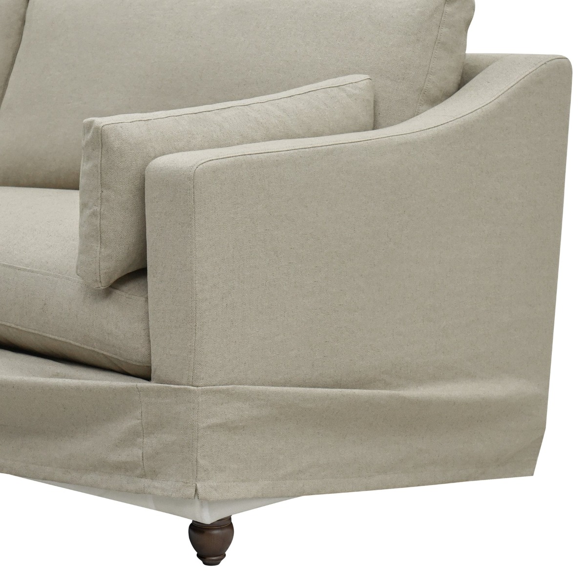 Slip Cover Only - Clovelly Hamptons 4 Seat Sofa Natural, W 65 D 18cm H 45cm (RRP $1499) - Image 4