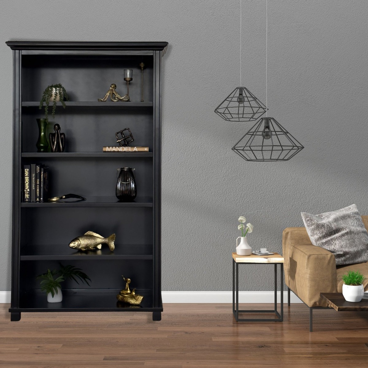 Sorrento Bookshelf Black, W 105cm D 45cm H 180cm (RRP $1699) - Image 6