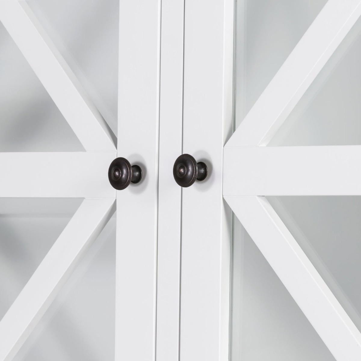Sorrento Large Glass Door Hamptons Cabinet White, W 170cm D 50cm H 230cm (RRP $3999) - Image 3