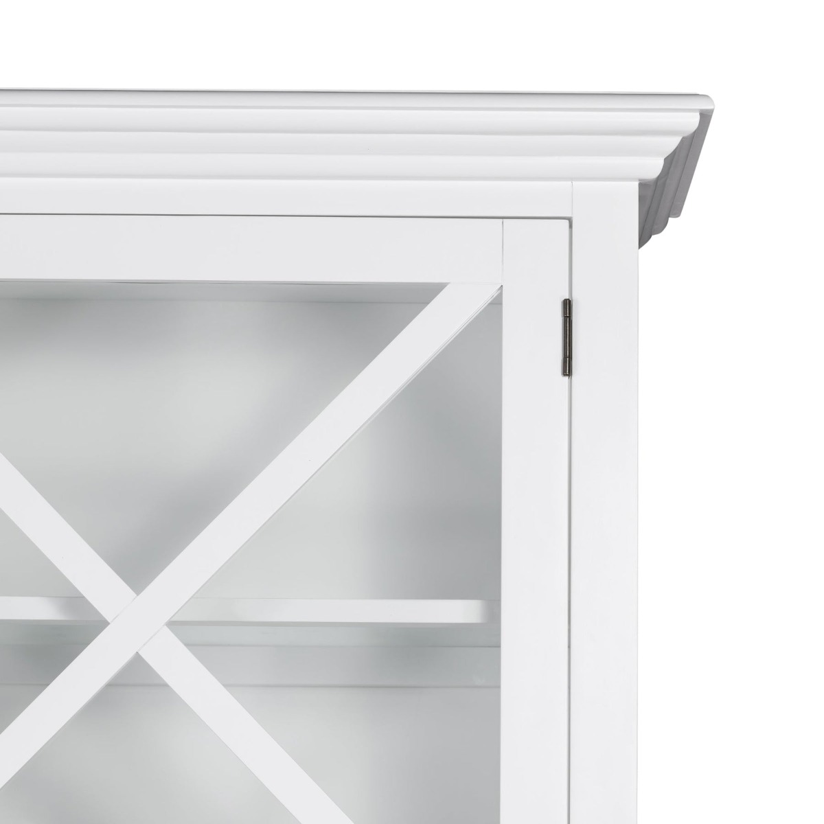 Sorrento Large Glass Door Hamptons Cabinet White, W 170cm D 50cm H 230cm (RRP $3999) - Image 7