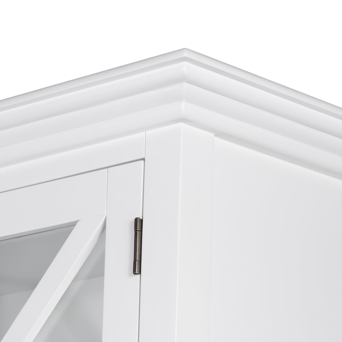 Sorrento Large Glass Door Hamptons Cabinet White, W 170cm D 50cm H 230cm (RRP $3999) - Image 8