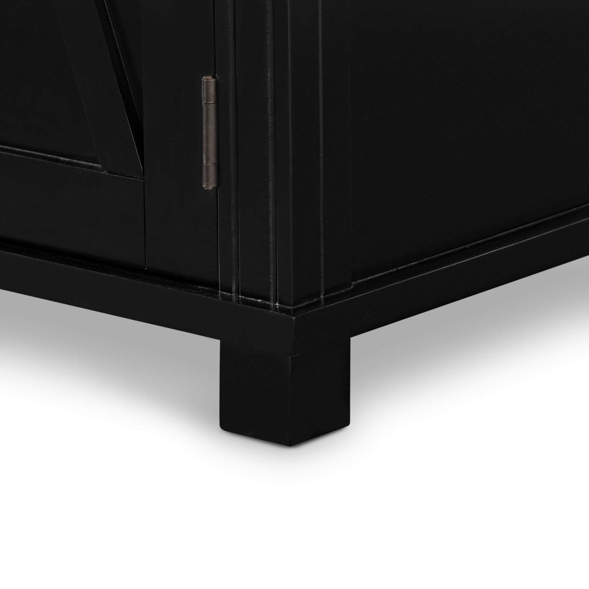 Sorrento Large Glass Door Hamptons Cabinet Black, W 170cm D 50cm H 230cm (RRP $3999) - Image 4