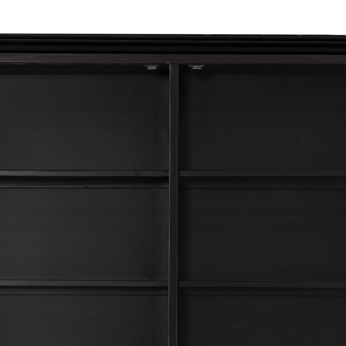 Sorrento Large Glass Door Hamptons Cabinet Black, W 170cm D 50cm H 230cm (RRP $3999) - Image 7