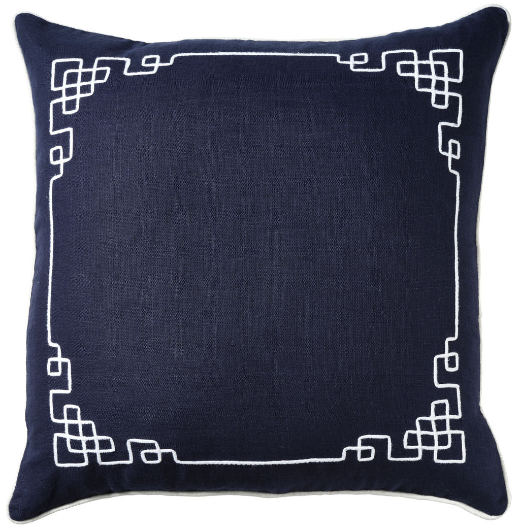 Linen Newport Navy Cushion 50x50cm (RRP $89)
