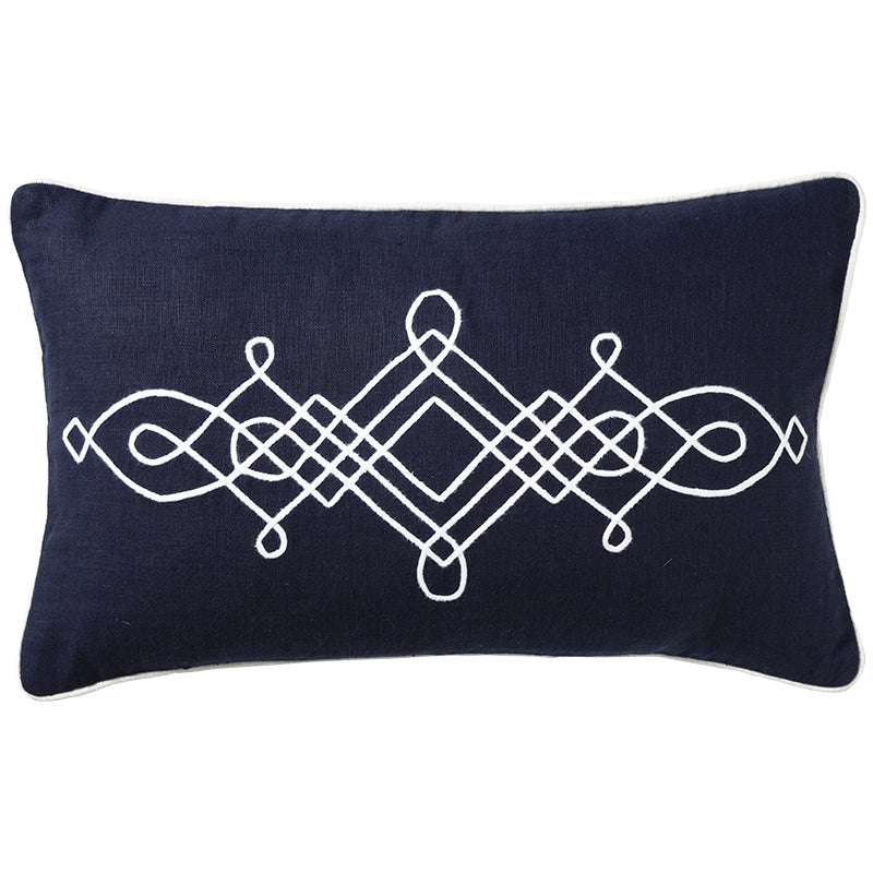Linen Cape Cod Navy Cushion 30x50cm (RRP $79)