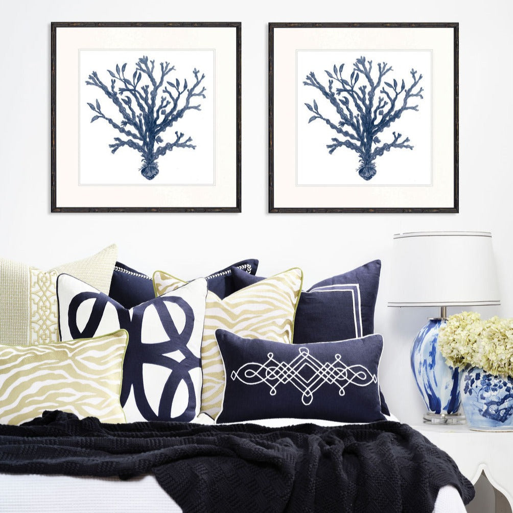 Linen Cape Cod Navy Cushion 30x50cm (RRP $79) - Image 2