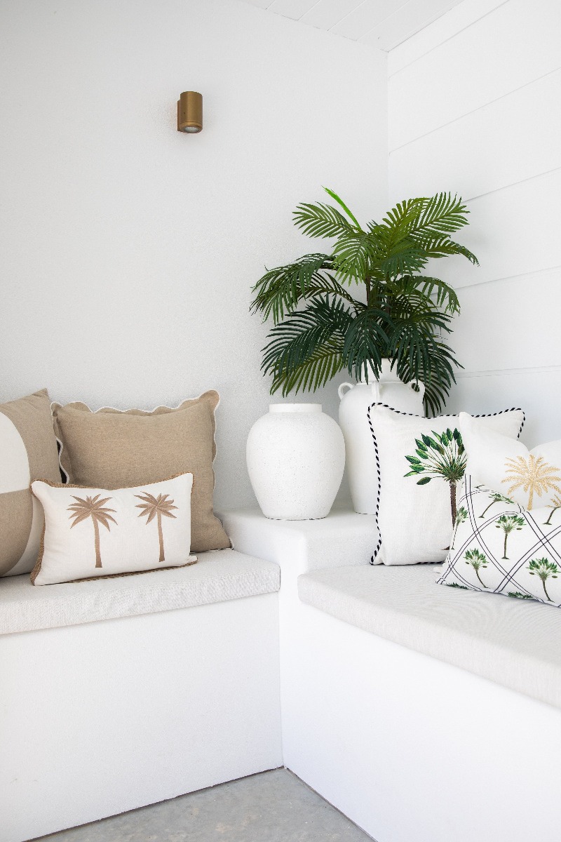 Linen Scallop Sand Cushion 55x55cm (RRP $89) - Image 2