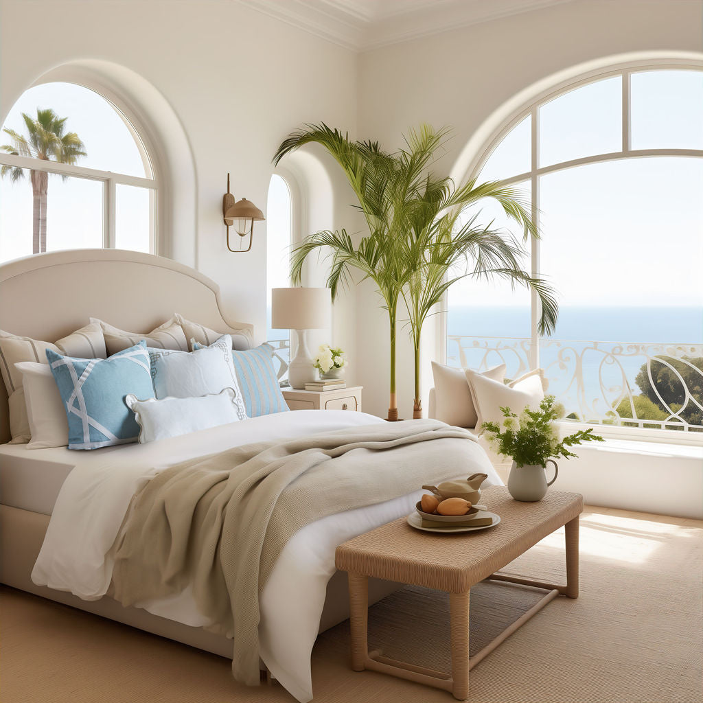Linen Newport Sky Blue Cushion 55x55cm (RRP $89) - Image 4
