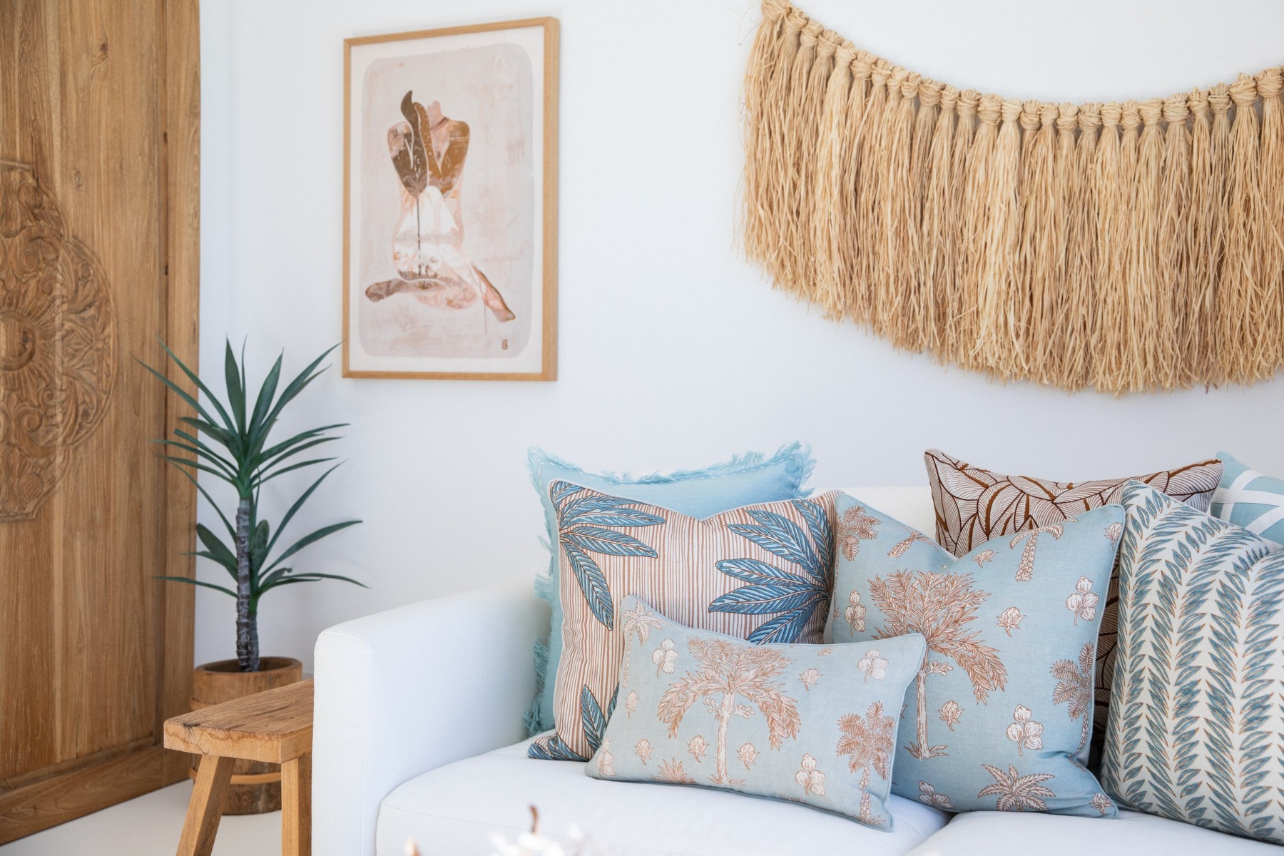 Bermuda Palms Cushion 50x50cm (RRP $119) - Image 2