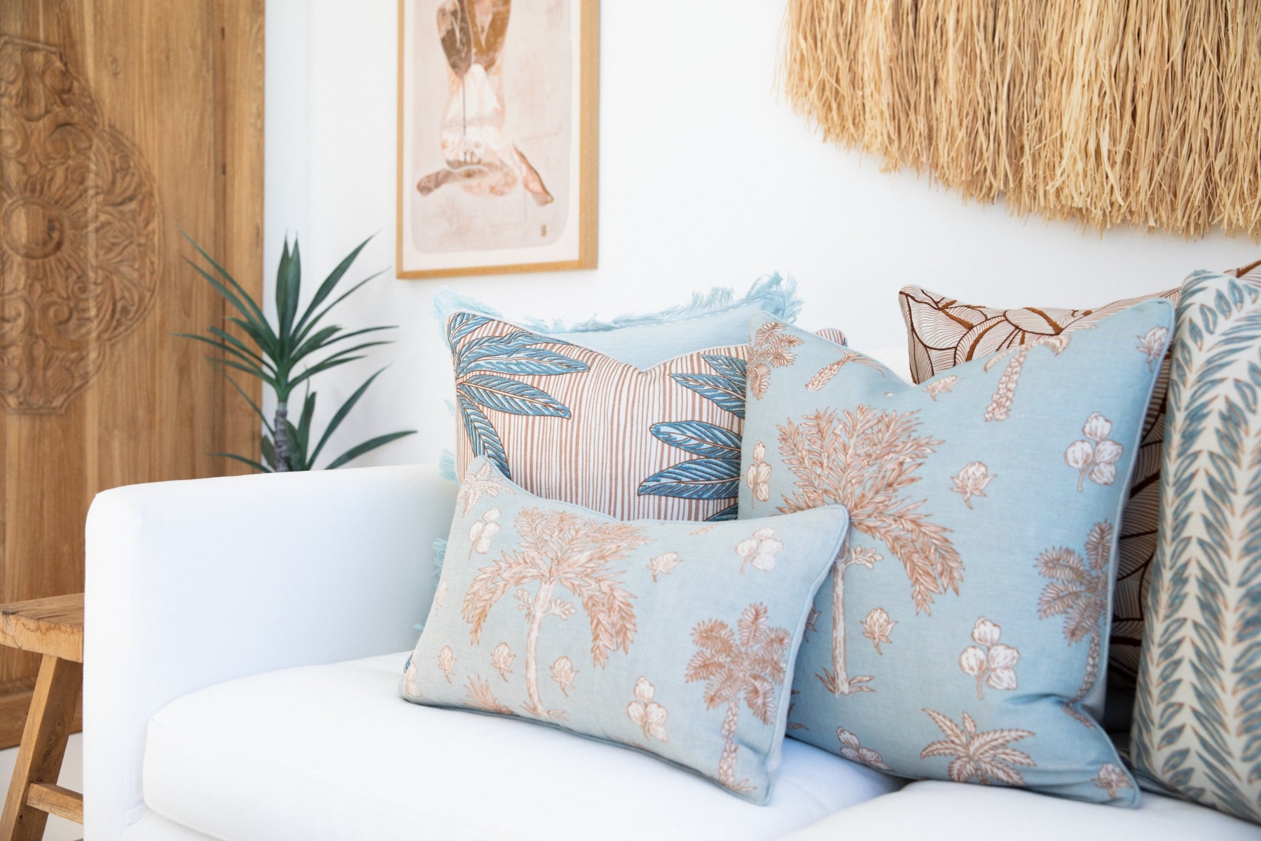 St Lucia Palm Cushion 50x50cm (RRP $119) - Image 3