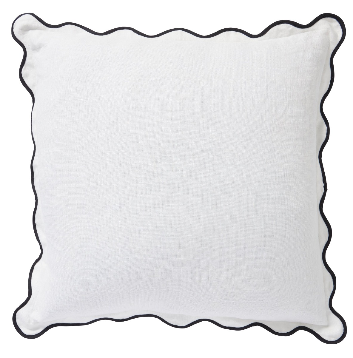 Linen Scallop Blanc Cushion 55x55cm (RRP $109)