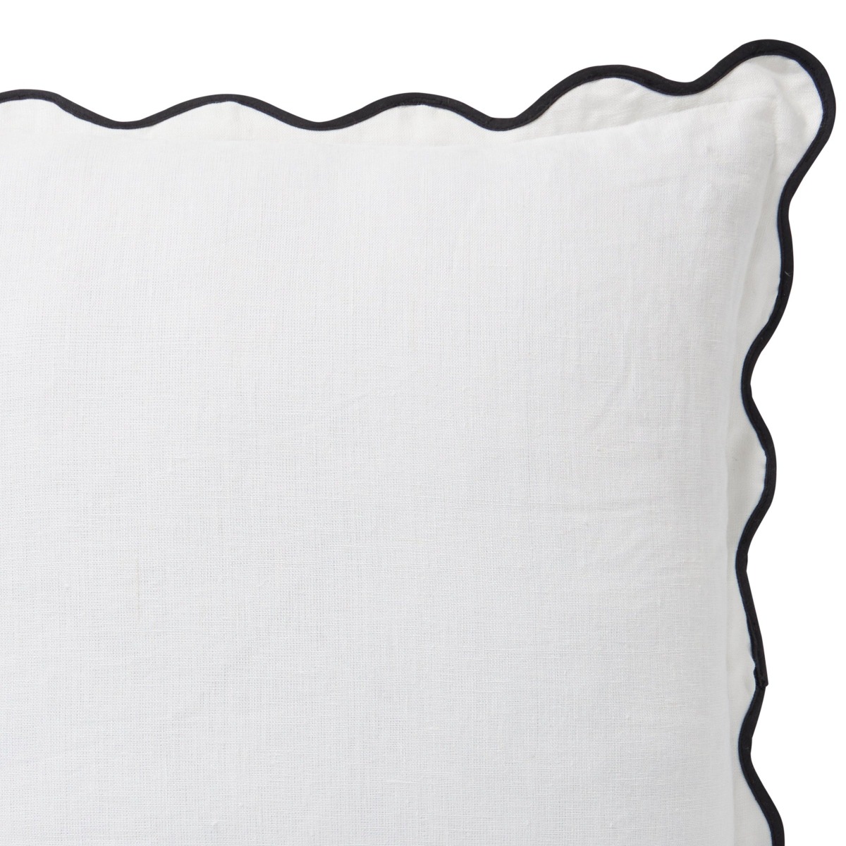 Linen Scallop Blanc Cushion 55x55cm (RRP $109) - Image 2