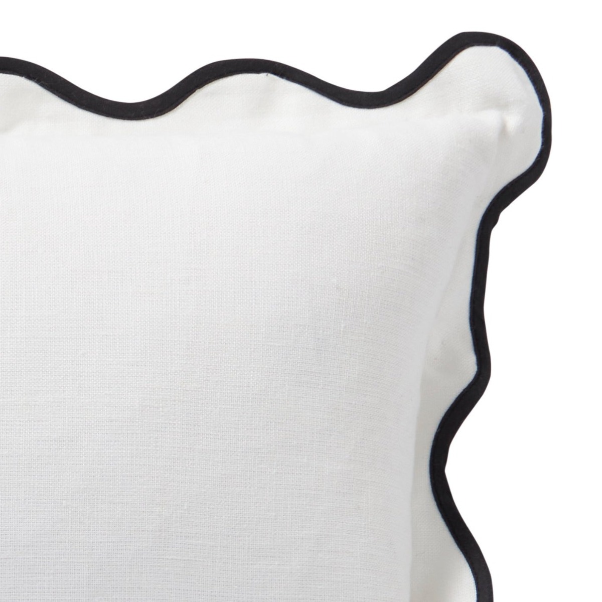 Linen Scallop Blanc Cushion 30x50cm (RRP $89) - Image 2