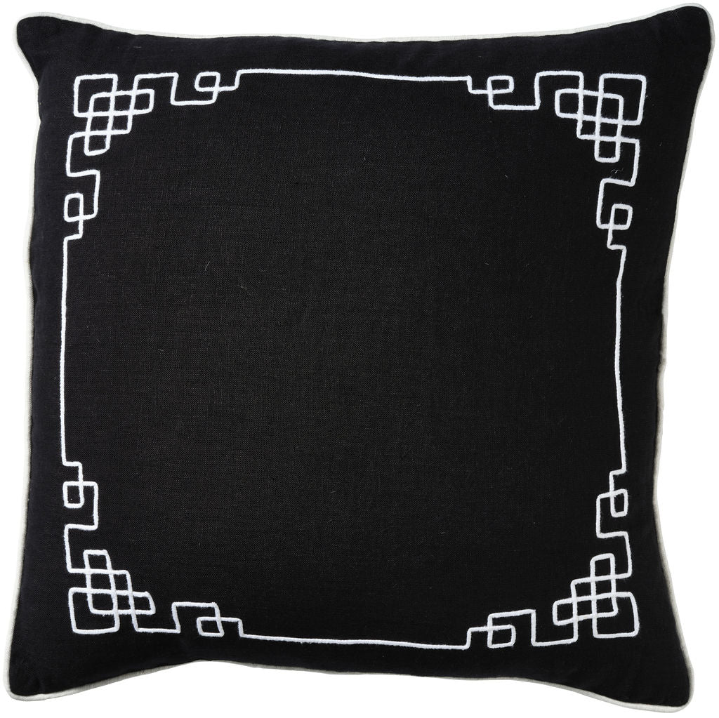 Linen Bedford Black Cushion 50x50cm (RRP $89)